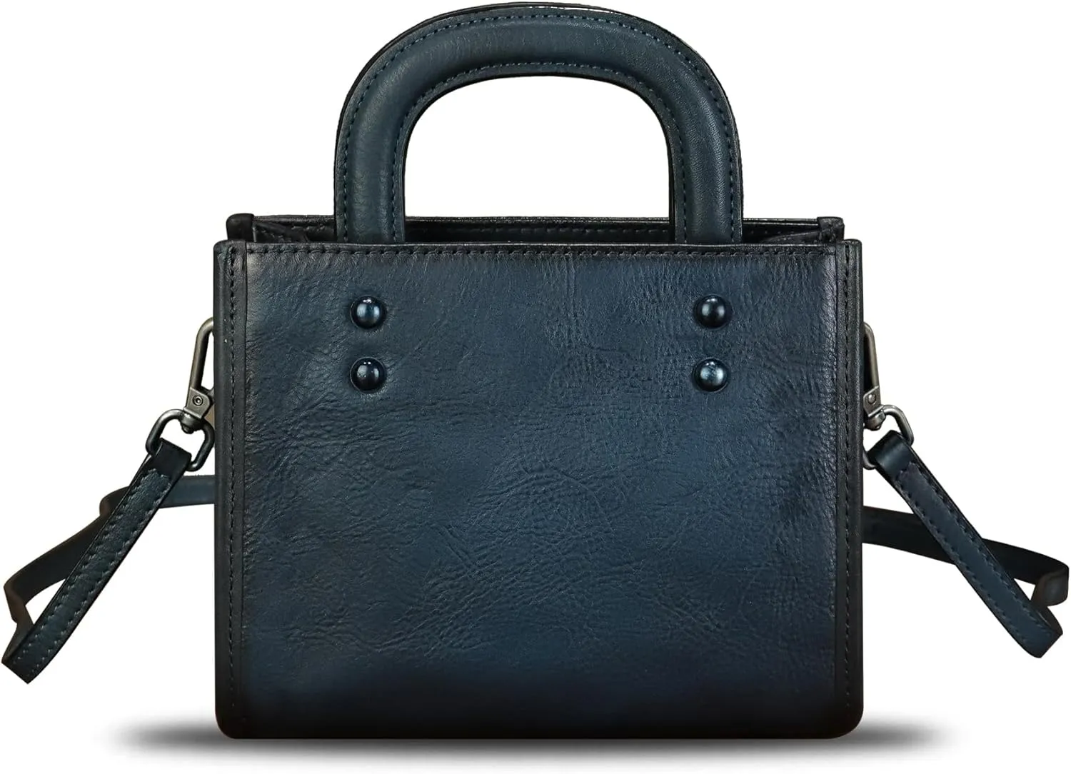 Genuine Leather Small Crossbody Bag for Women Vintage Real Leather Shoulder Bag Handbag Satchel Purse Phone Bag with Strap