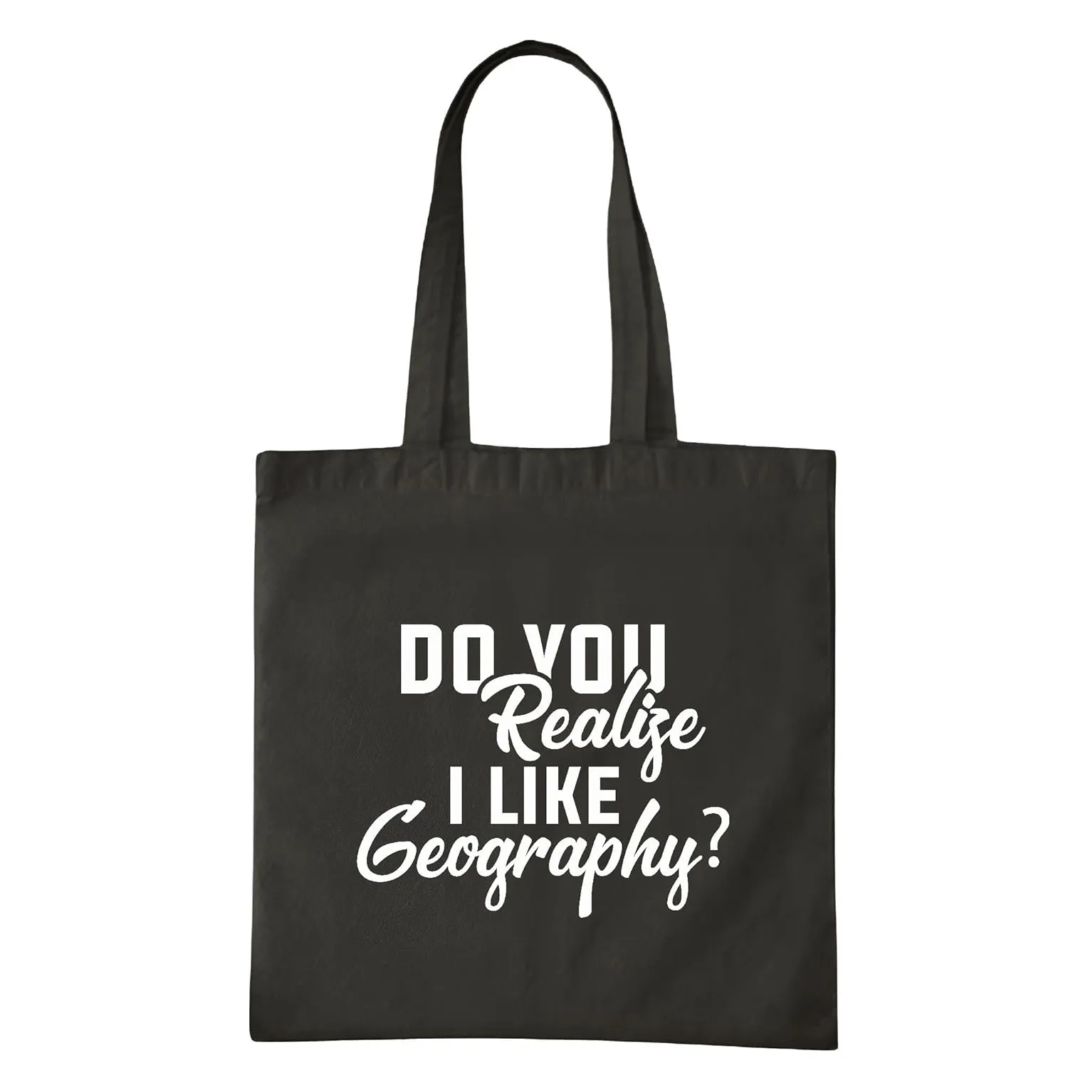 Geography Gift for Geographers Show Your Love for Geography Navy Black Multicolor Canvas Tote Bag