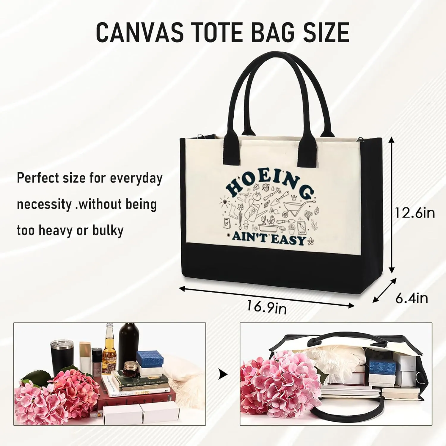Gifts for Women, Her, Mom, Wife, Sisters, Best Friends - Canvas Tote Bag, Funny Handbag, Birthday Christmas Gifts