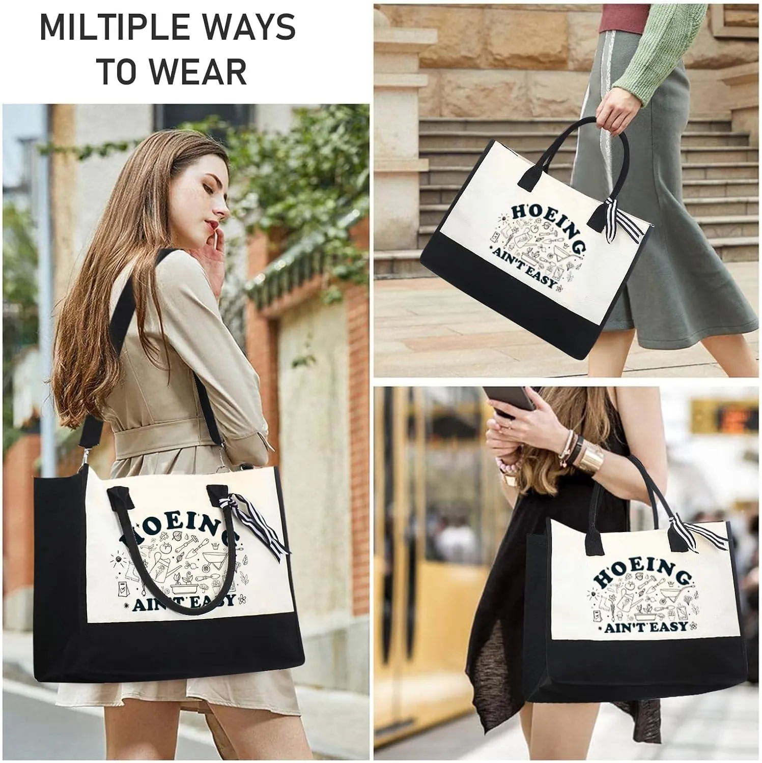 Gifts for Women, Her, Mom, Wife, Sisters, Best Friends - Canvas Tote Bag, Funny Handbag, Birthday Christmas Gifts