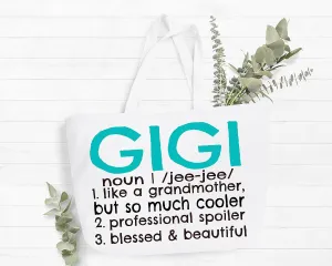 Gigi Tote Bag | Grandma Gifts | Gigi Gifts | Gigi Christmas Gift | Christmas Gift from Grandkids