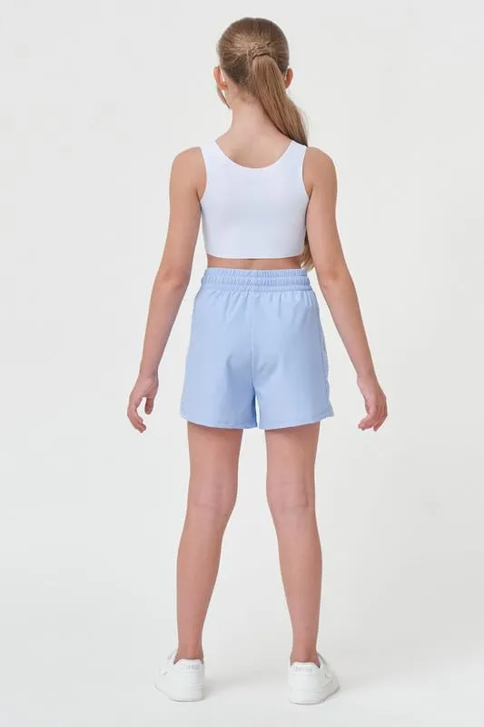 Girls Athletic Shorts with Spandex Liner Quick Dry Running Fitness Shorts for Kids Teen Active Sports Track