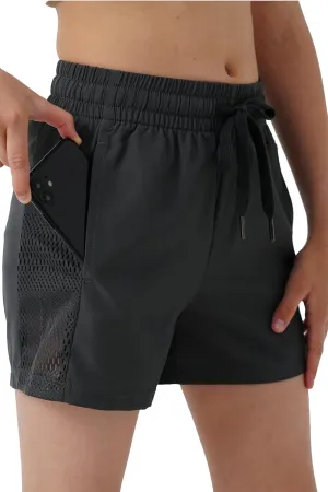 Girls Athletic Shorts with Spandex Liner Quick Dry Running Fitness Shorts for Kids Teen Active Sports Track