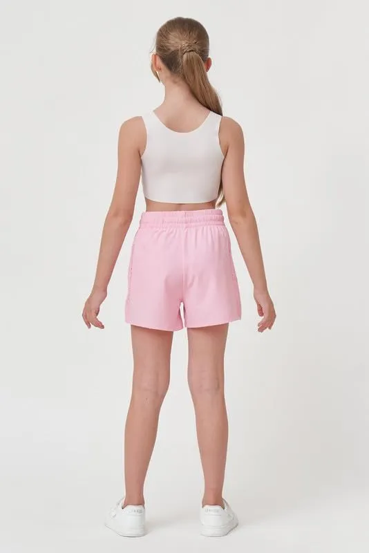 Girls Athletic Shorts with Spandex Liner Quick Dry Running Fitness Shorts for Kids Teen Active Sports Track