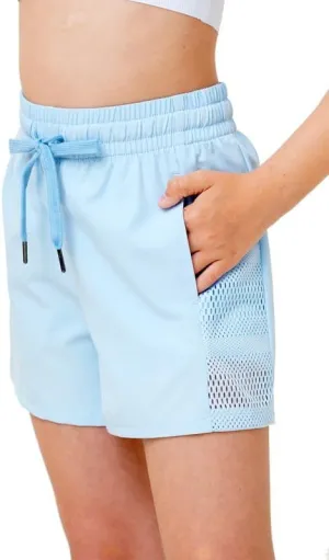 Girls Athletic Shorts with Spandex Liner Quick Dry Running Fitness Shorts for Kids Teen Active Sports Track