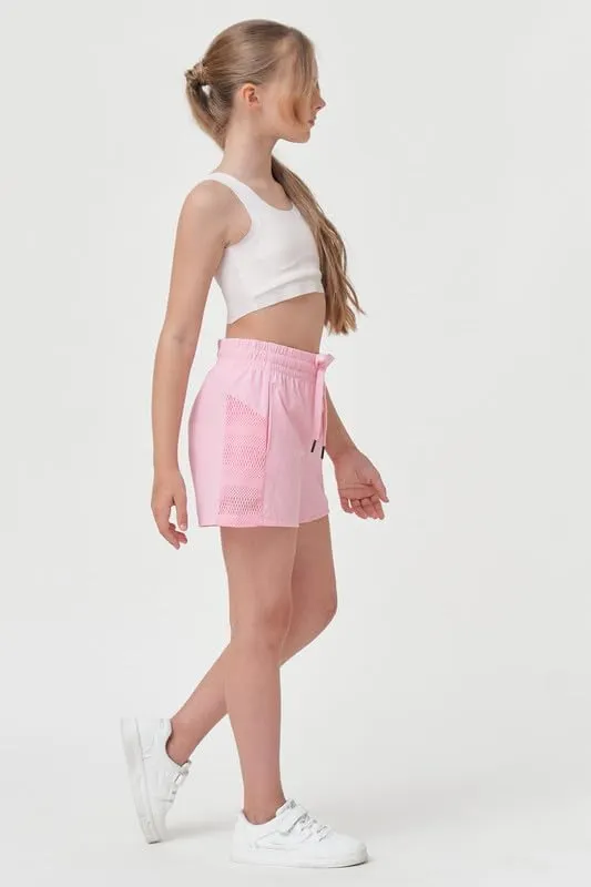 Girls Athletic Shorts with Spandex Liner Quick Dry Running Fitness Shorts for Kids Teen Active Sports Track