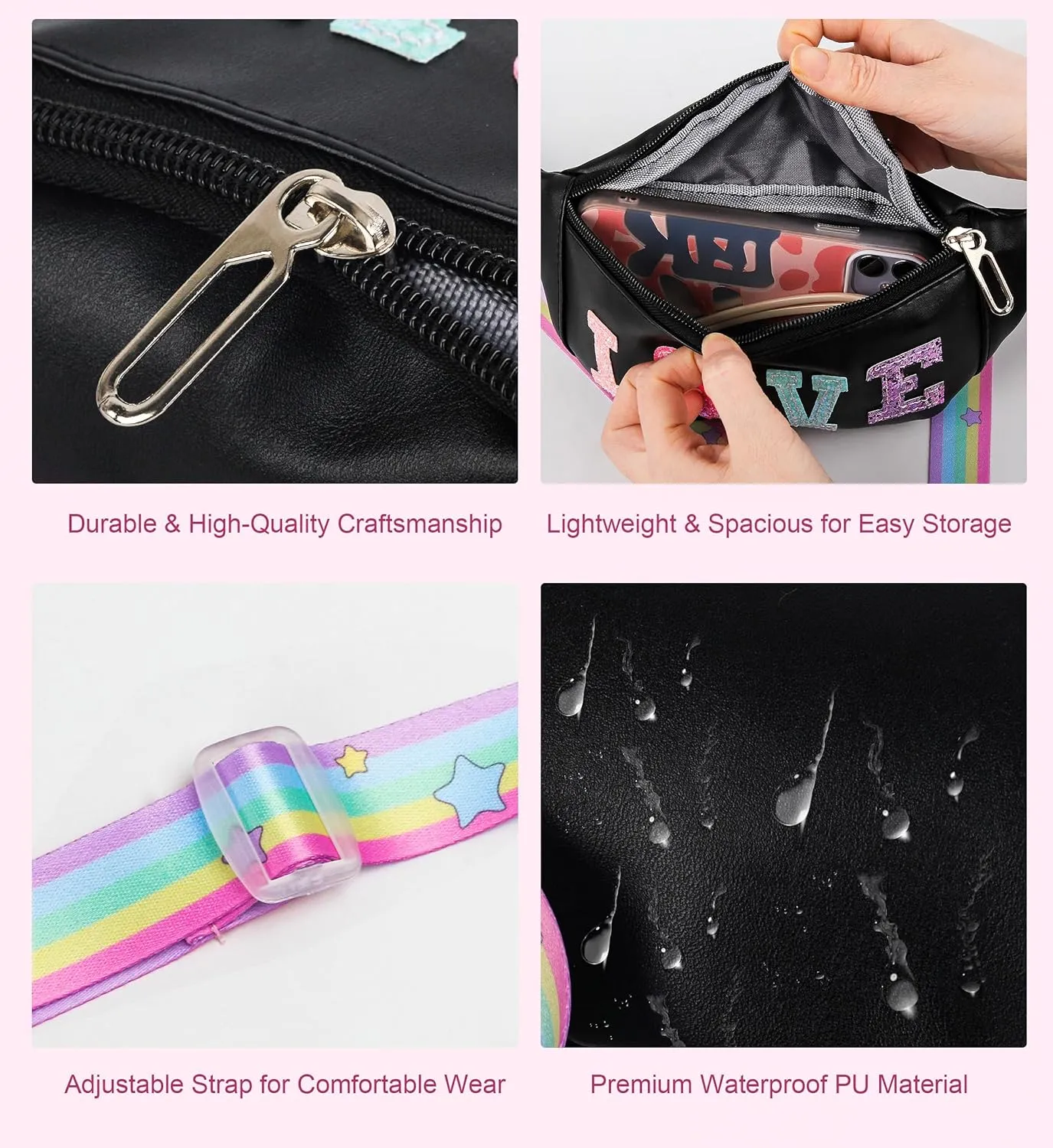 Girls Birthday Gifts Age 8-10 Fanny Pack For Girls Belt Bag Crossbody Bag Sister Birthday Gifts Girls Purse Birthday Bags Small Crossbody Bags For Women