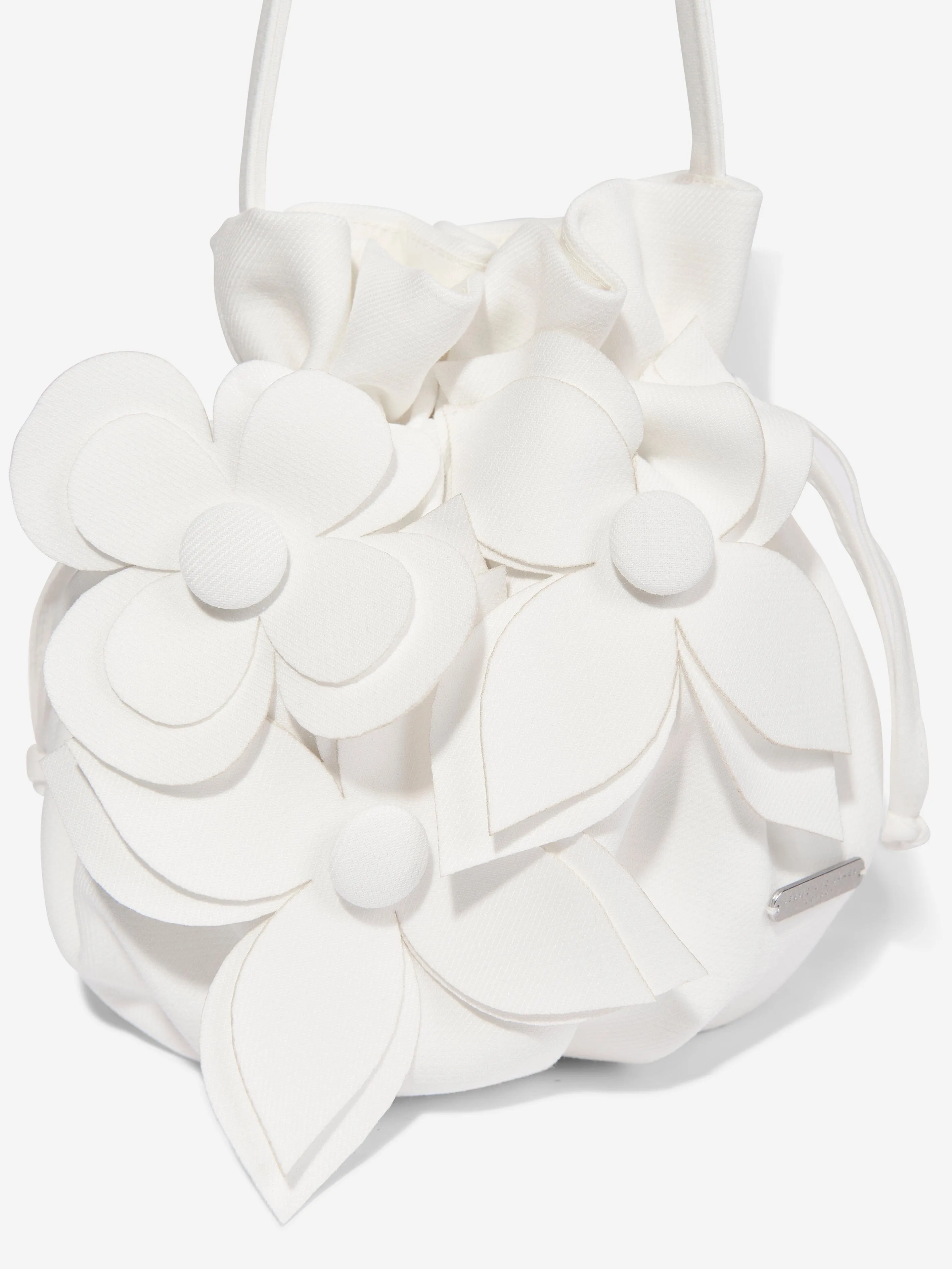 Girls Willow Flower Bag in White (22.5cm)