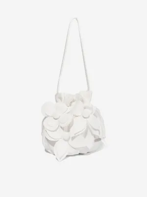 Girls Willow Flower Bag in White (22.5cm)