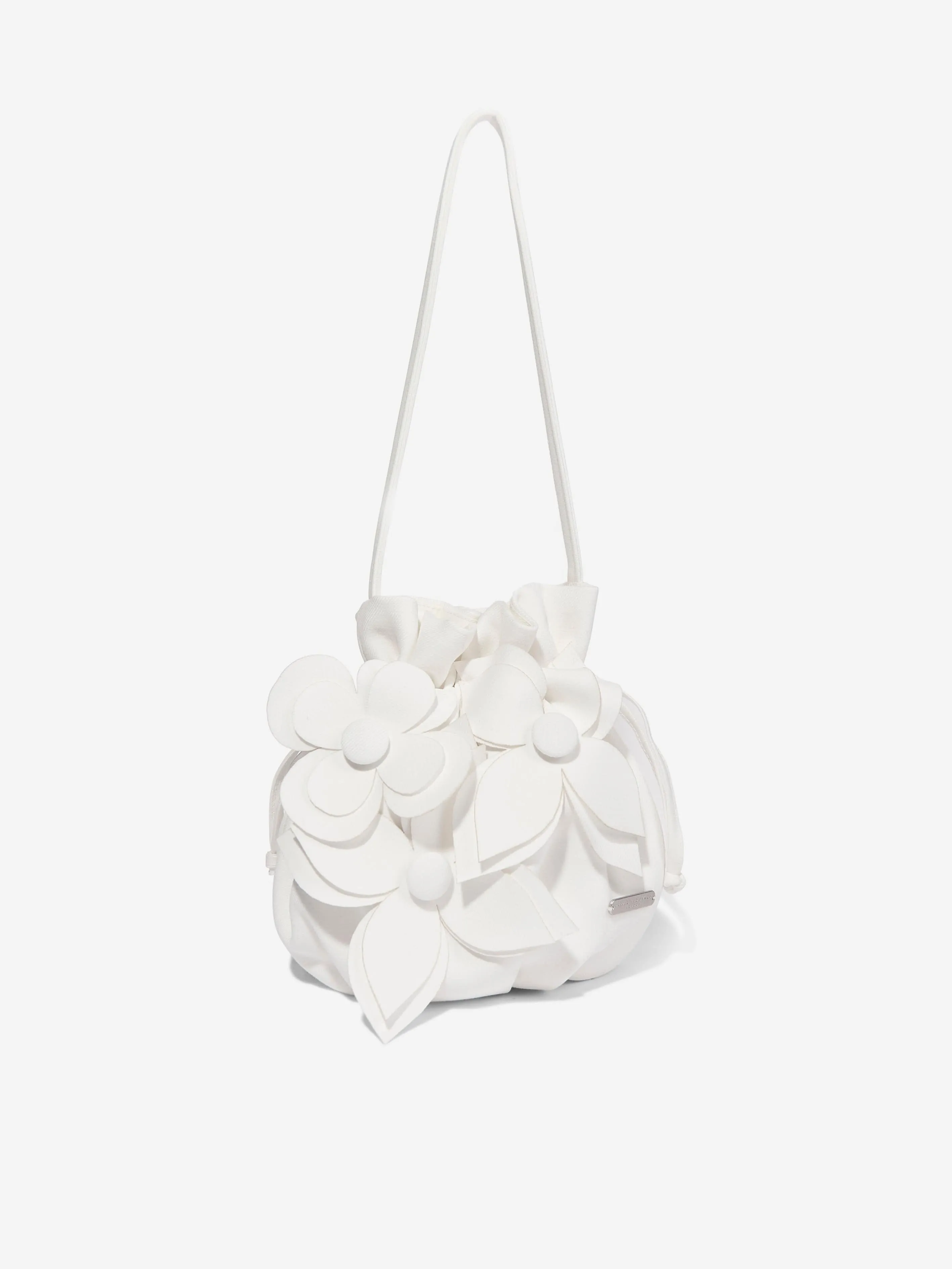Girls Willow Flower Bag in White (22.5cm)