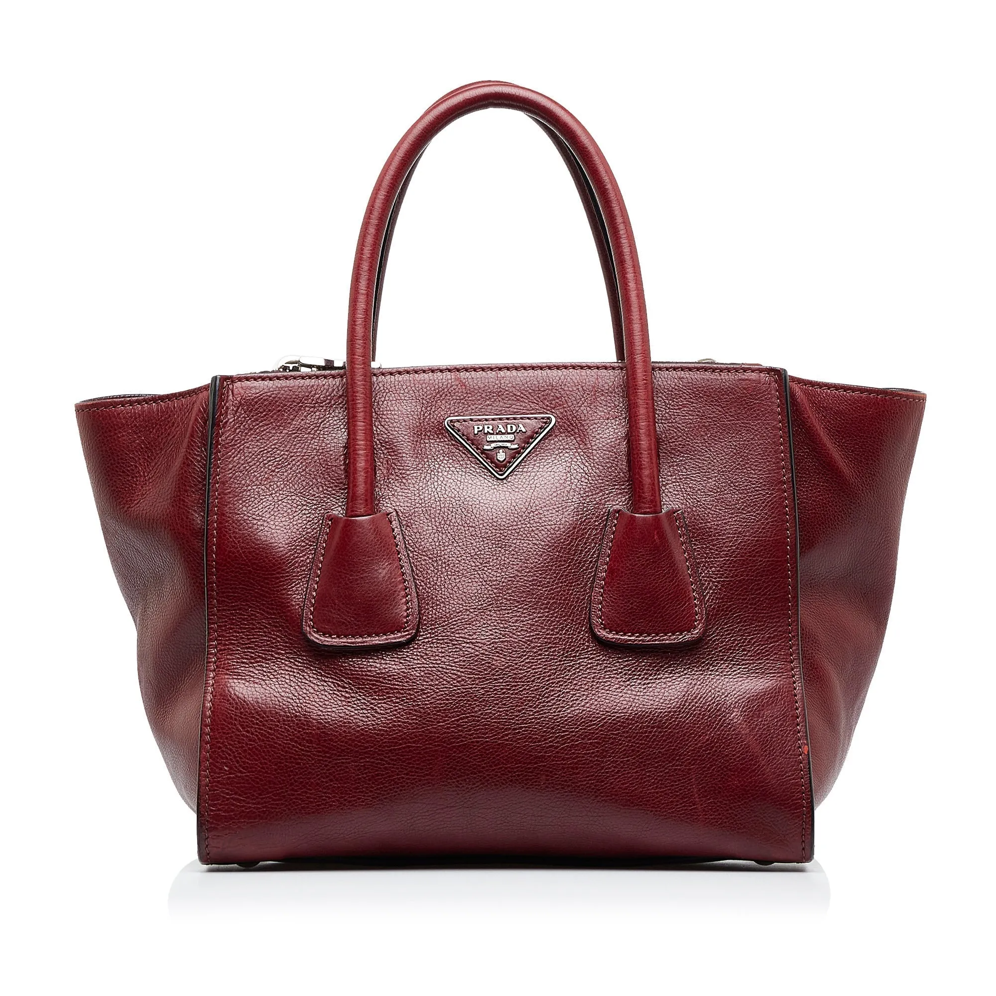 Glace Twin Automated Competitive pricing Quality Pocket Top Satchel Prada Calf