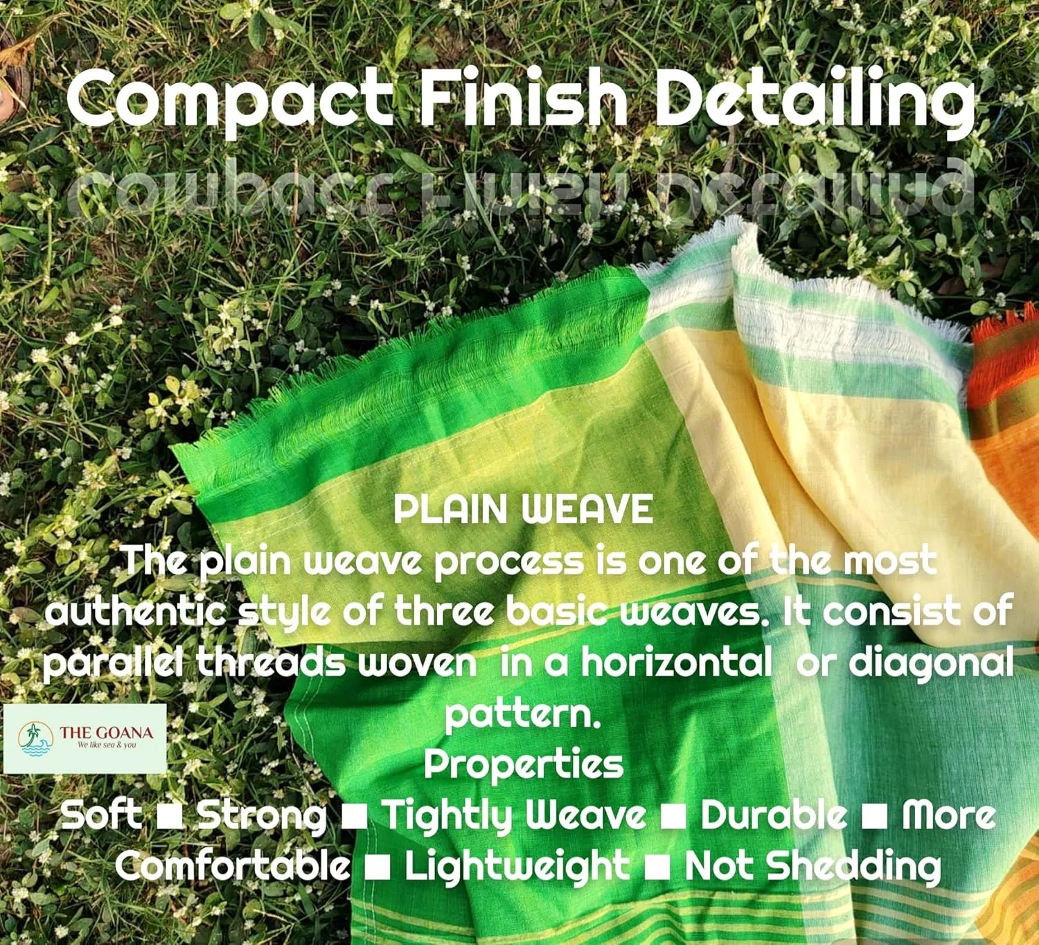GOANA Beach Towel Convert to Tote Bag or Backpack Large Size 72"×35" Adjustable Straps with Organizer 100% Organic Cotton Handloom Lightweight Quick Dry Absorbent Travel Picnic Pool (Saffron & Green)