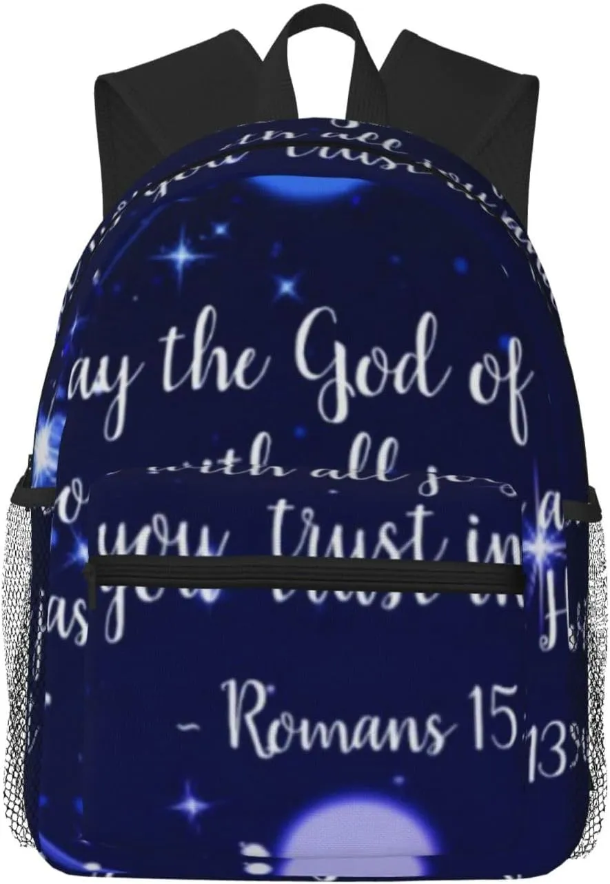 God Of Hope Romans 15 13 Bible Verse, Christmas Lightweight Packable Backpack Travel Casual Hiking Daypack Foldable Backpack For Men Women
