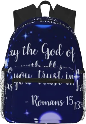 God Of Hope Romans 15 13 Bible Verse, Christmas Lightweight Packable Backpack Travel Casual Hiking Daypack Foldable Backpack For Men Women