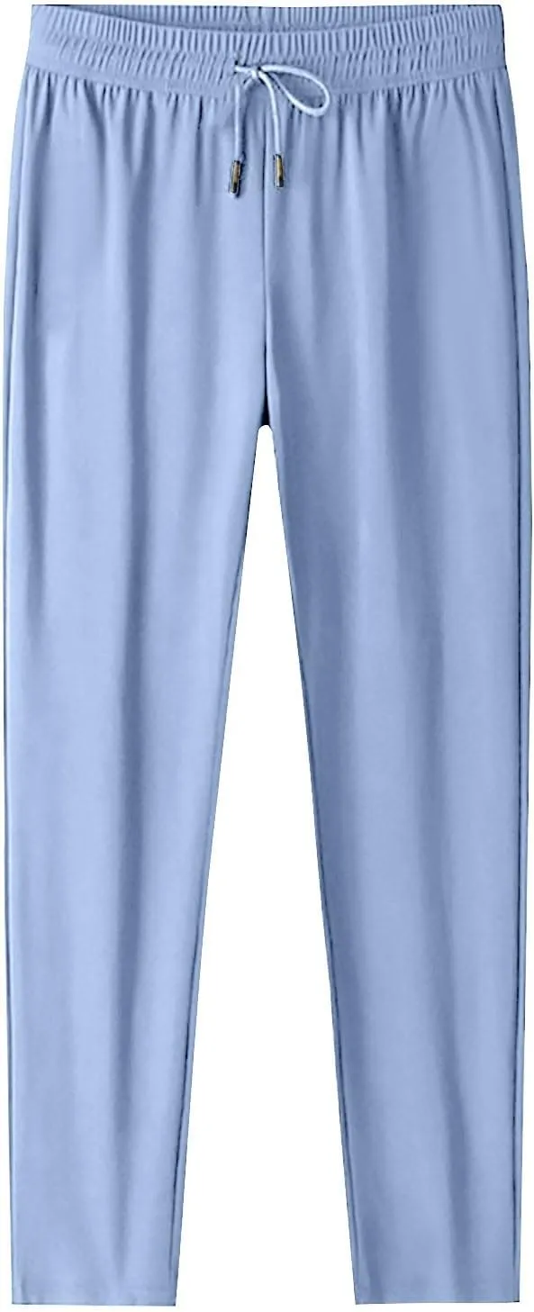 GOFULY Beeswan Pants for Women Stretch Plus Size Quick Drying Pants Drawstring Casual Beeswan Pant Straight with Pockets
