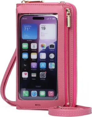 GOIACII Phone Purse Crossbody Bags for Women Small Travel Wallet Touch Screen RFID Blocking