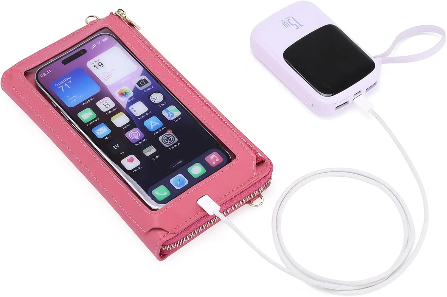 GOIACII Phone Purse Crossbody Bags for Women Small Travel Wallet Touch Screen RFID Blocking