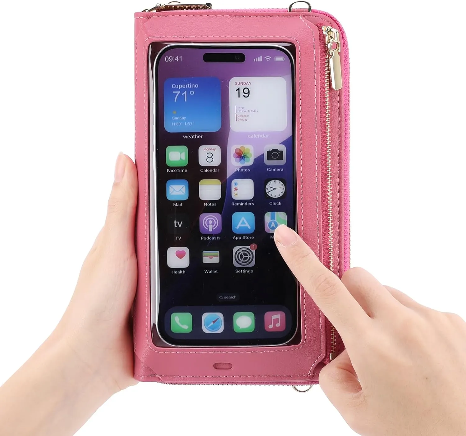 GOIACII Phone Purse Crossbody Bags for Women Small Travel Wallet Touch Screen RFID Blocking
