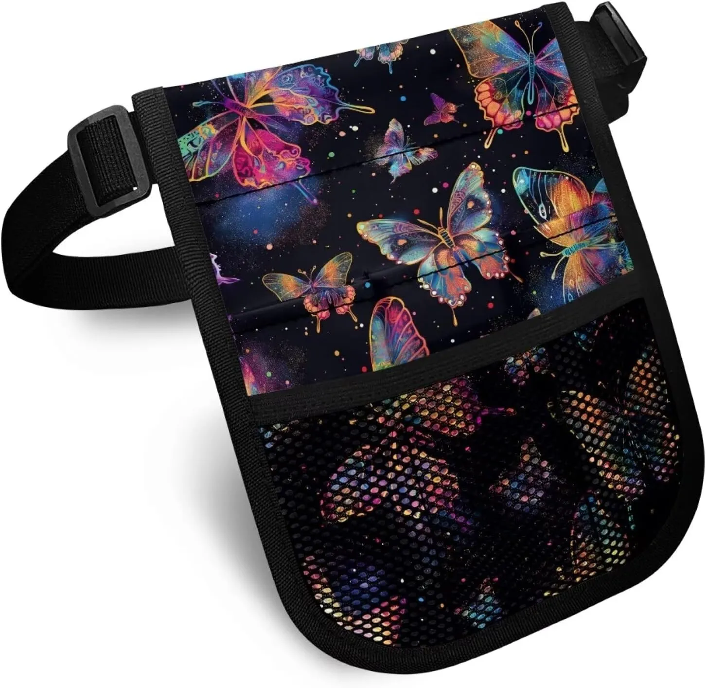 Gomyblomy Nurse Fanny Pack, Aesthetic Butterfly Nursing Fanny Pack for Women, Sturdy Nurse Organizer Pouch for Medical Supplies, Nurse Belt Bag with Gear Pocket