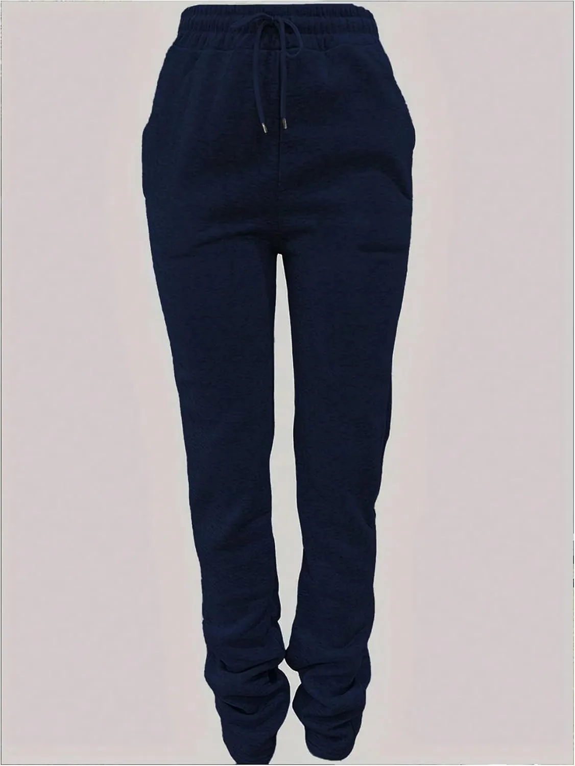 GORGLITTER Women's Stacked Baggy Sweatpants Y2K Drawstring Waist Flared Jogger Pants