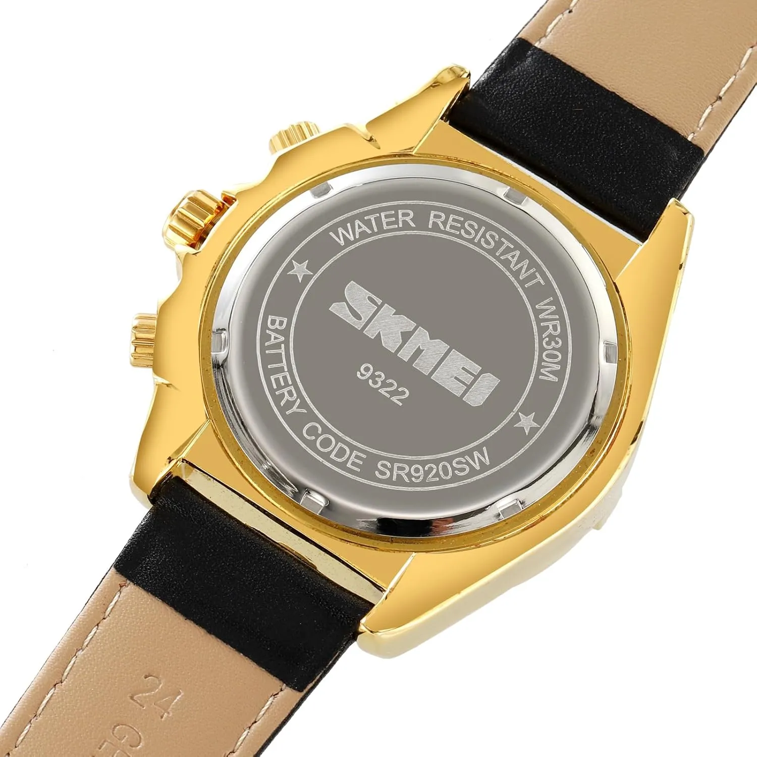 Gosasa Retro Quartz Watches for Men Chronograph Fashion Date Men's Wristwatch Leather Strap 30Waterproof Luminous Business Male Watch