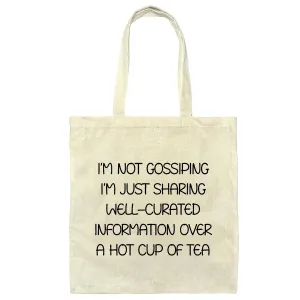 Gossip Tea Gift Unique Idea Friends Mom Daughter Coworker Natural White Multicolor Canvas Tote Bag