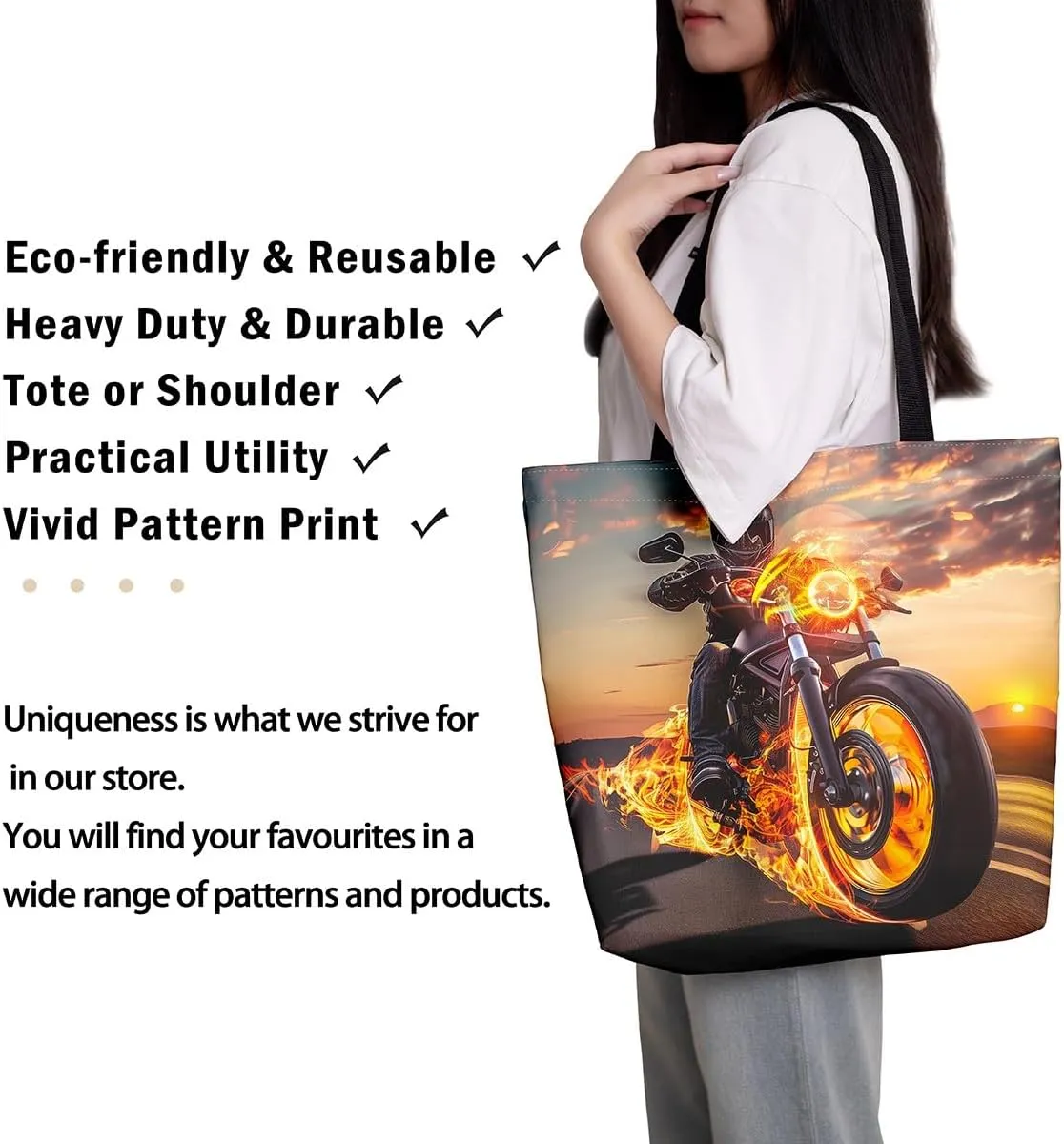 Gradient Swirl Canvas Tote Bag,Galaxy Tie Dye Travel Shopping Bag Bohemian Datura Mandala Circle Shoulder Bag