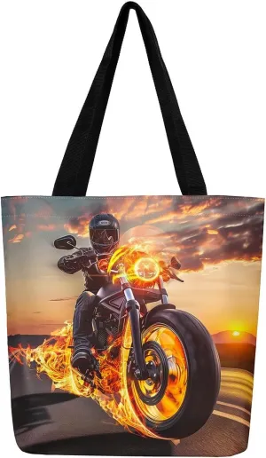 Gradient Swirl Canvas Tote Bag,Galaxy Tie Dye Travel Shopping Bag Bohemian Datura Mandala Circle Shoulder Bag