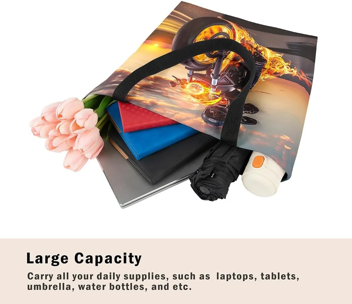 Gradient Swirl Canvas Tote Bag,Galaxy Tie Dye Travel Shopping Bag Bohemian Datura Mandala Circle Shoulder Bag