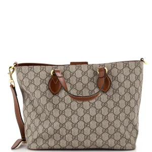 GUCCI Convertible Soft Tote GG Coated Canvas Small
