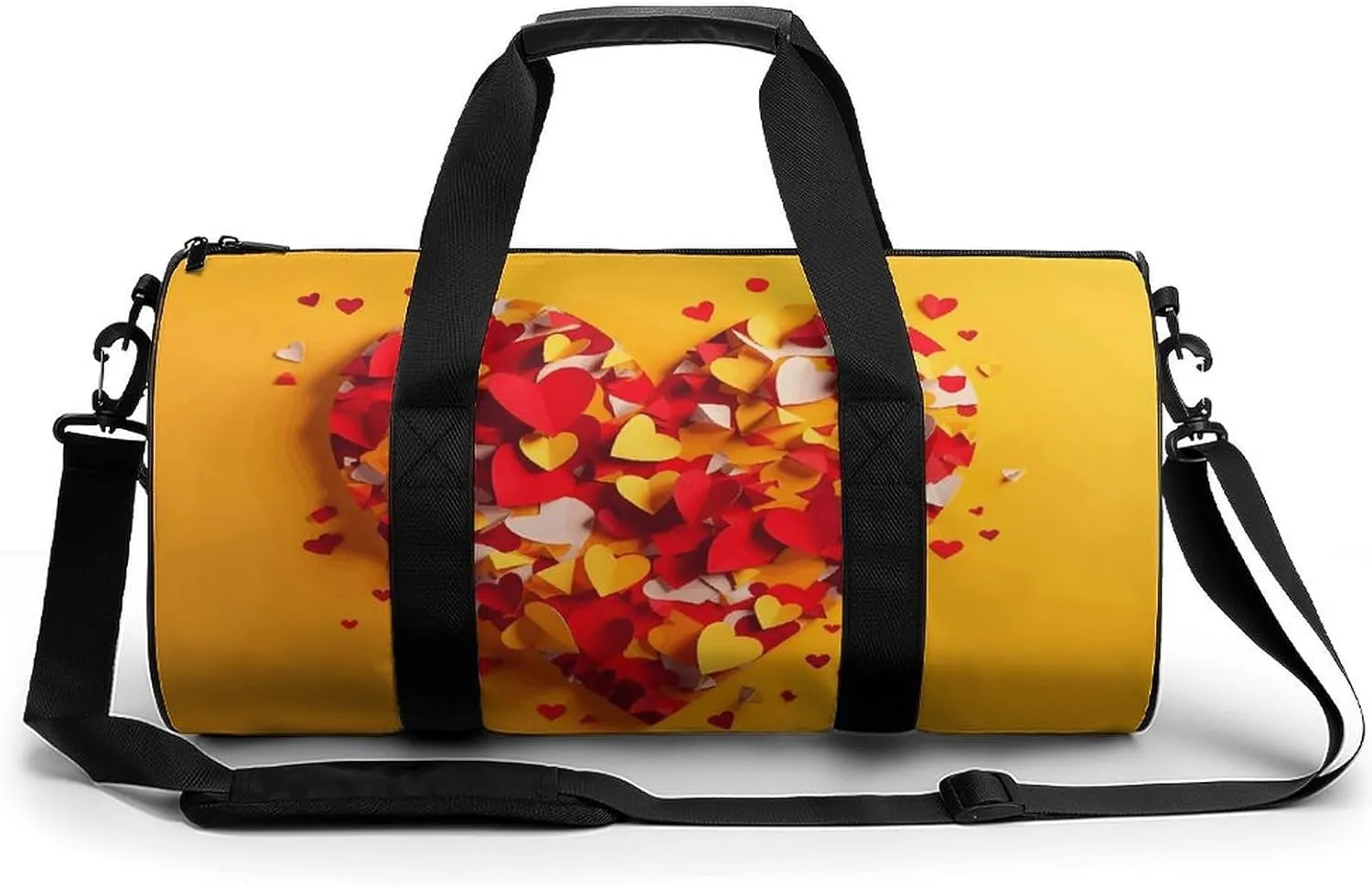 Gym Bag for Men Women Composed of Heart Shape Duffel Bag Overnight Bag with Compartment Gym Sackpac