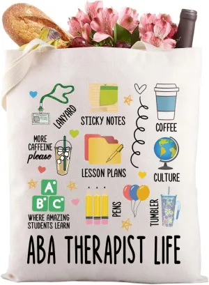 Gzrlyf ABA Therapy Tote Bag - Applied Behavior Analysis Gift for Therapists - Appreciation Shopping Bag