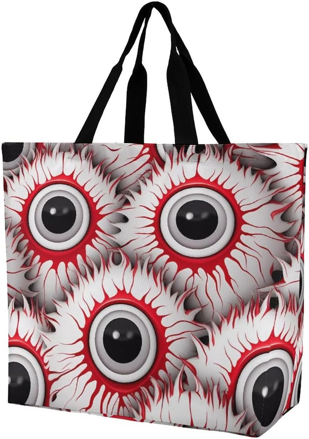Halloween Eyeballs Large Tote Bag for Women Shoulder HandBag Shopping Purse for Travel Work Gym