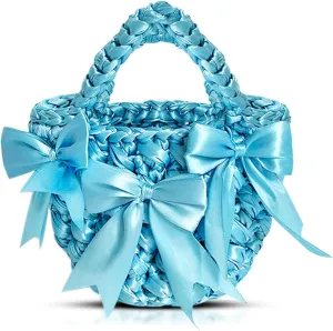Handbag for Women, Bow Woven Evening Bag, Tote Bag for Wedding, Prom, Parties, Work, Travel(Styles 440