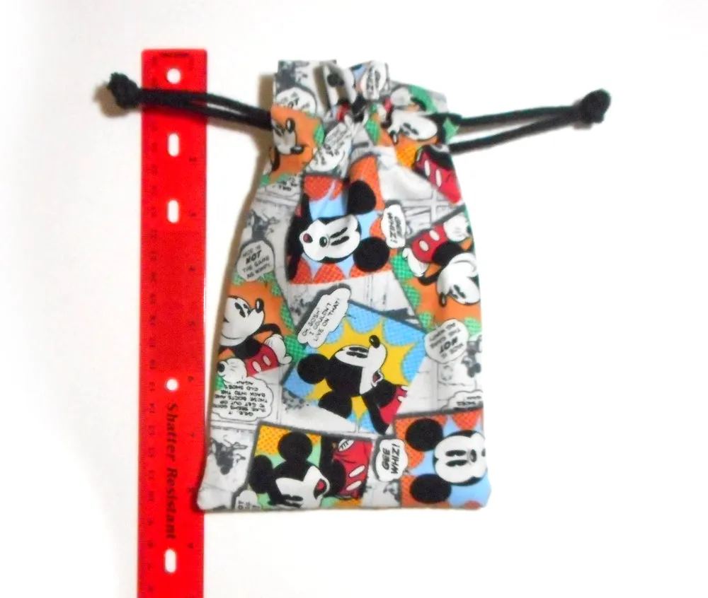 Handmade Drawstring bag - Mickey Comic bag