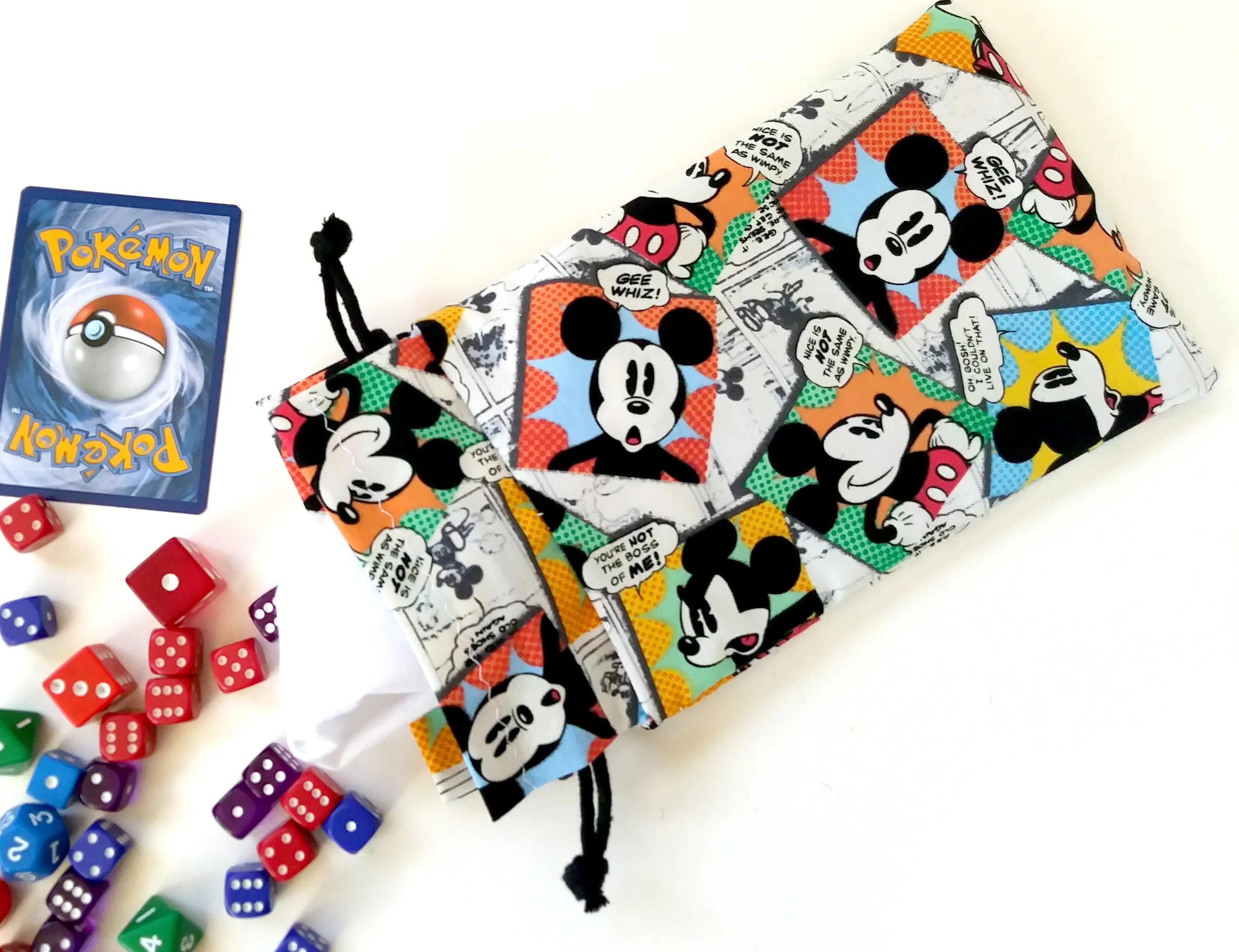 Handmade Drawstring bag - Mickey Comic bag