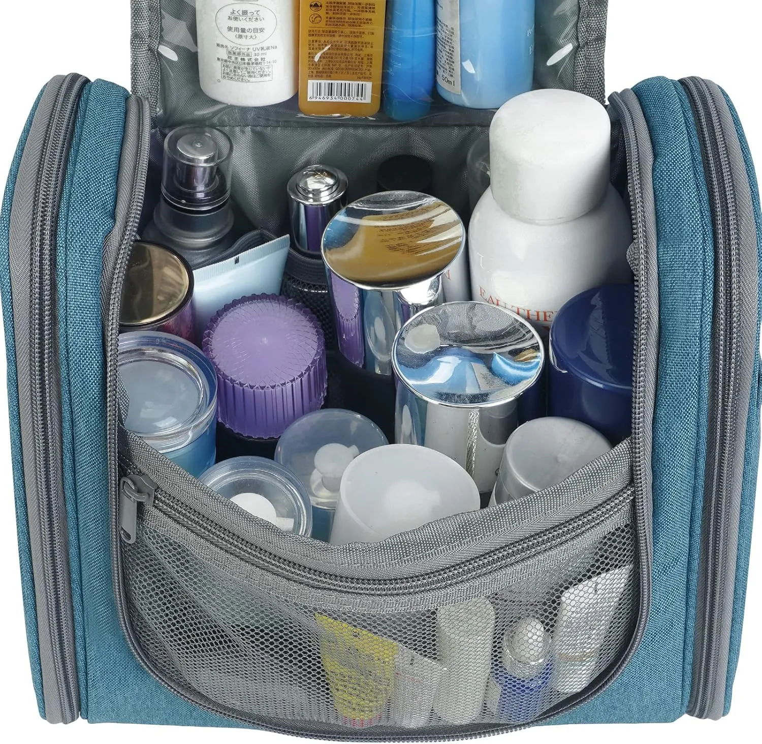Hanging Toiletry Bag for Women Travel Makeup Bag Organizer Toiletries Bag Men for Cosmetics Essentials Accessories (Large, Navy Blue)