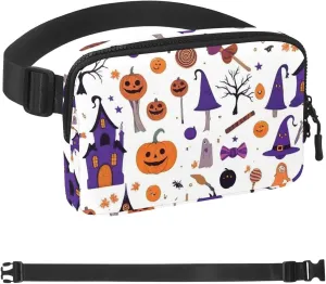 Happy Halloween-312 Unisex Style Fanny Pack: Fashion Waist Packs, Crossbody Bags Sport Slim Fashionable for Jogging Hiking Hiker Woman Man