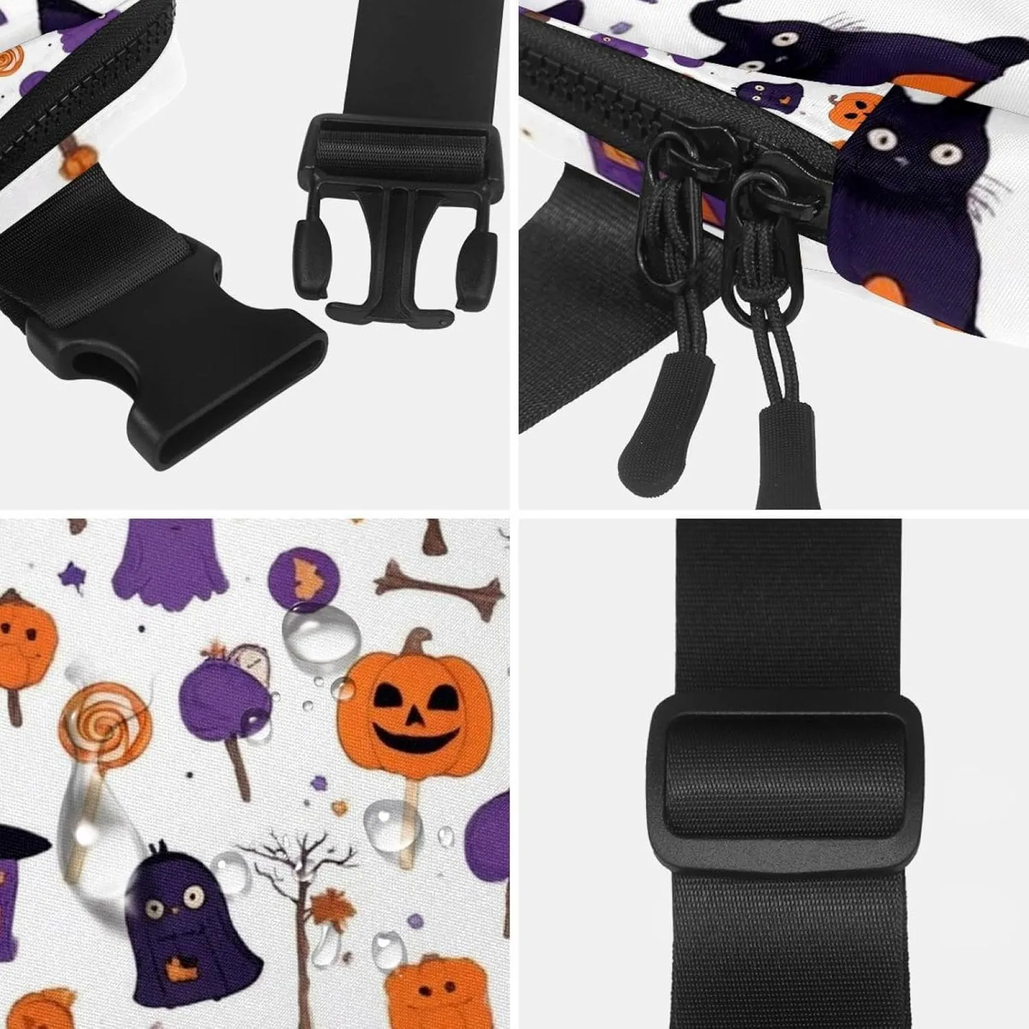 Happy Halloween-313 Crossbody Fanny Pack for Men&Women,Belt Bag for Travel Casual Walking Running Hiking Cycling