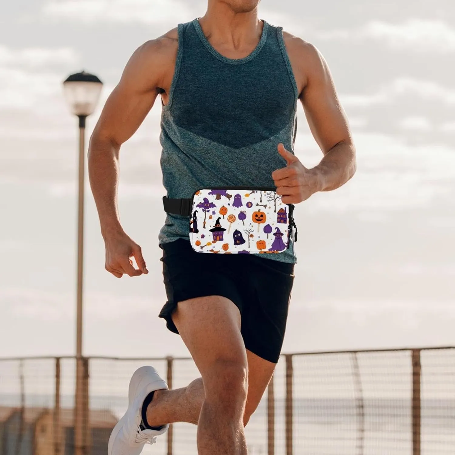 Happy Halloween-313 Crossbody Fanny Pack for Men&Women,Belt Bag for Travel Casual Walking Running Hiking Cycling