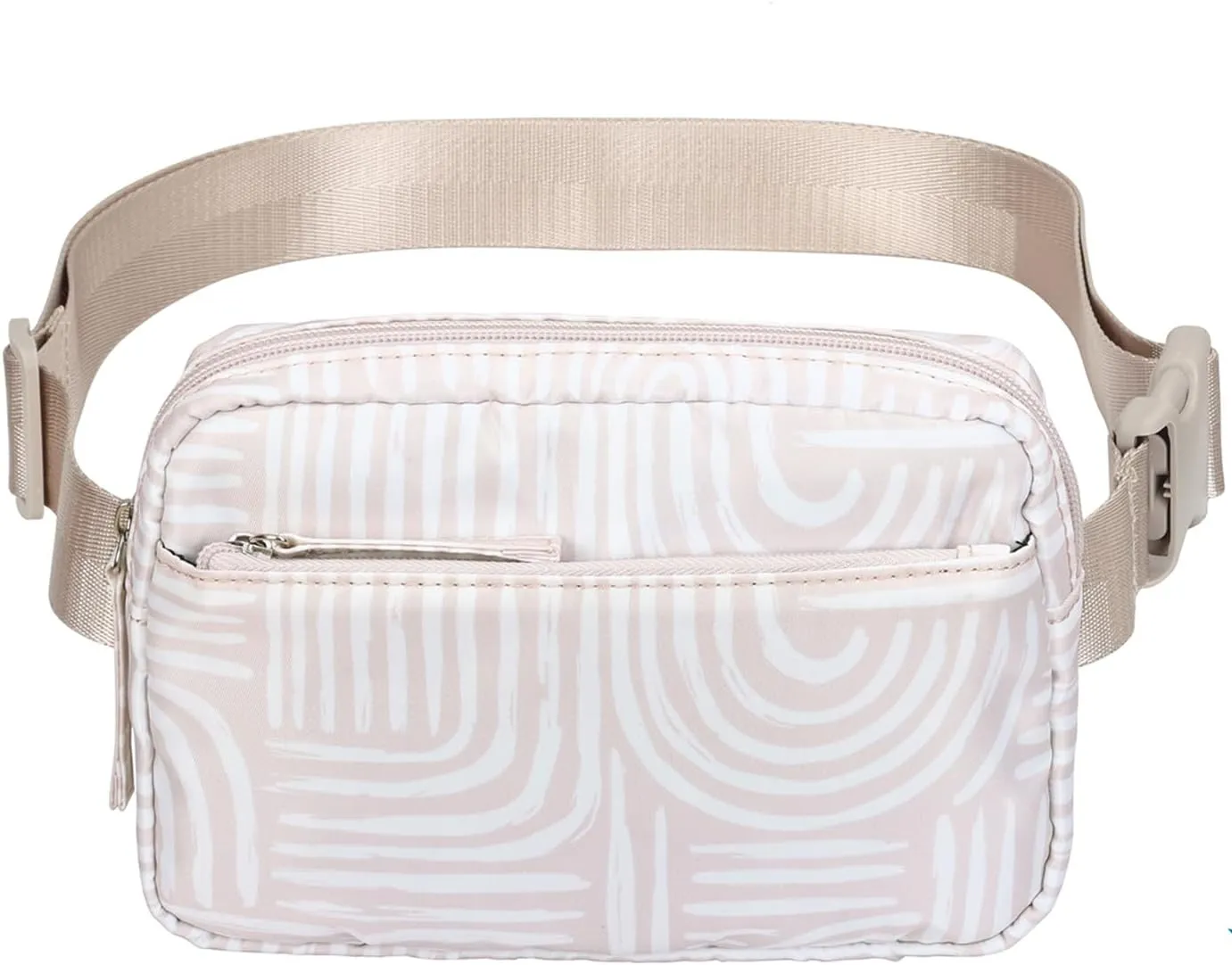 HDE Belt Bag 2L Fanny Pack Cross Body with Adjustable Strap Travel Waist Pack - Boho Brush Strokes