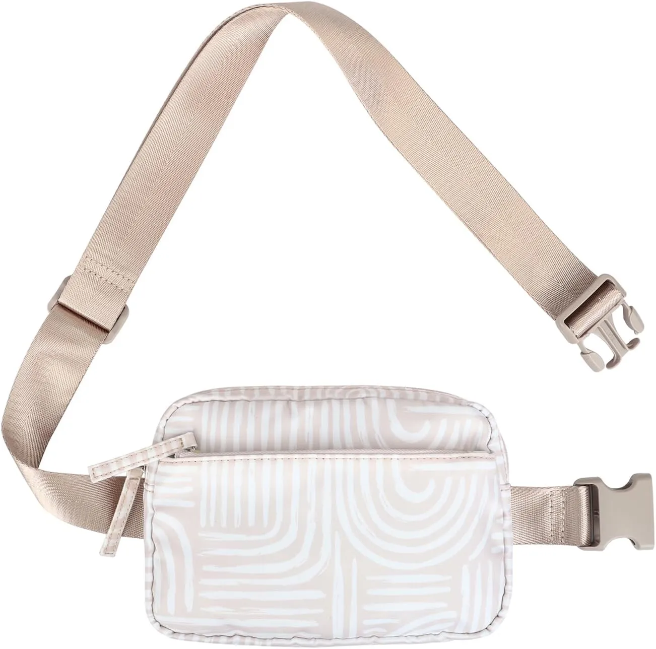 HDE Belt Bag 2L Fanny Pack Cross Body with Adjustable Strap Travel Waist Pack - Boho Brush Strokes