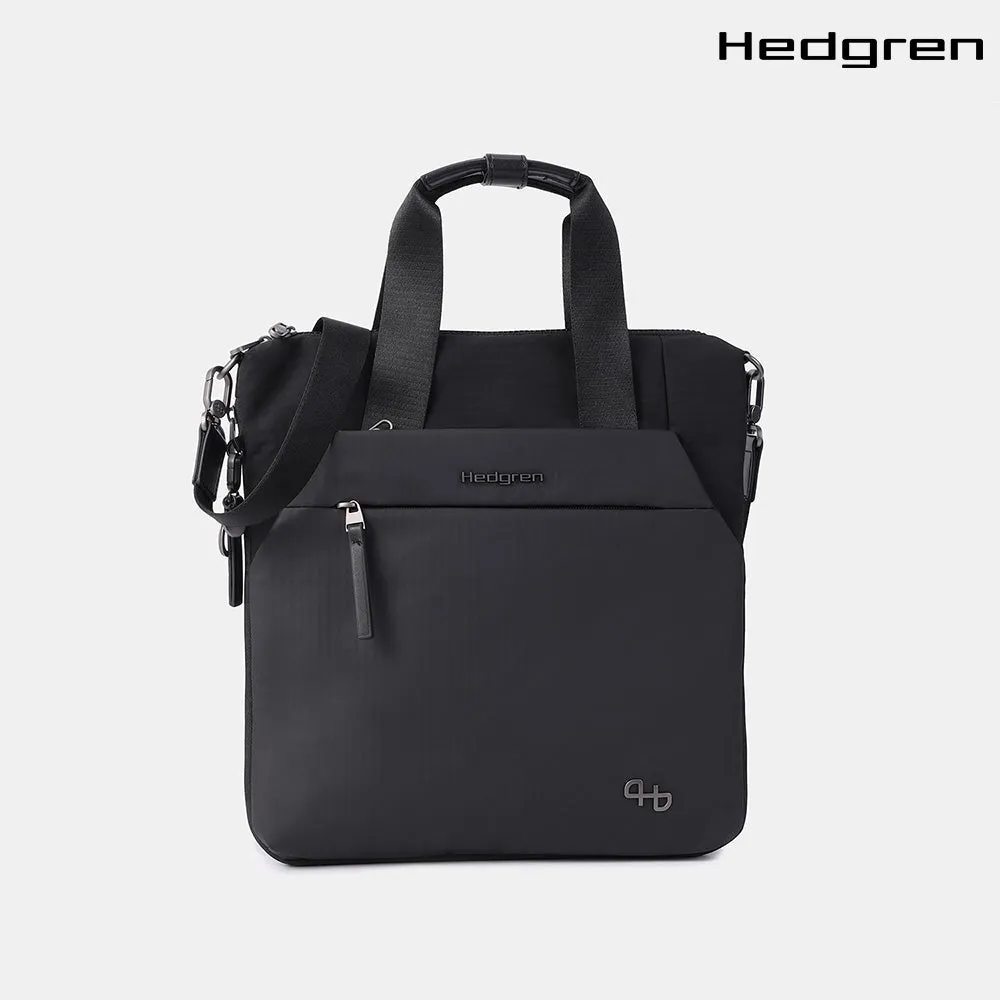 Hedgren Roku Vertical Tote Exp 13In   Rfid Os Bags Black