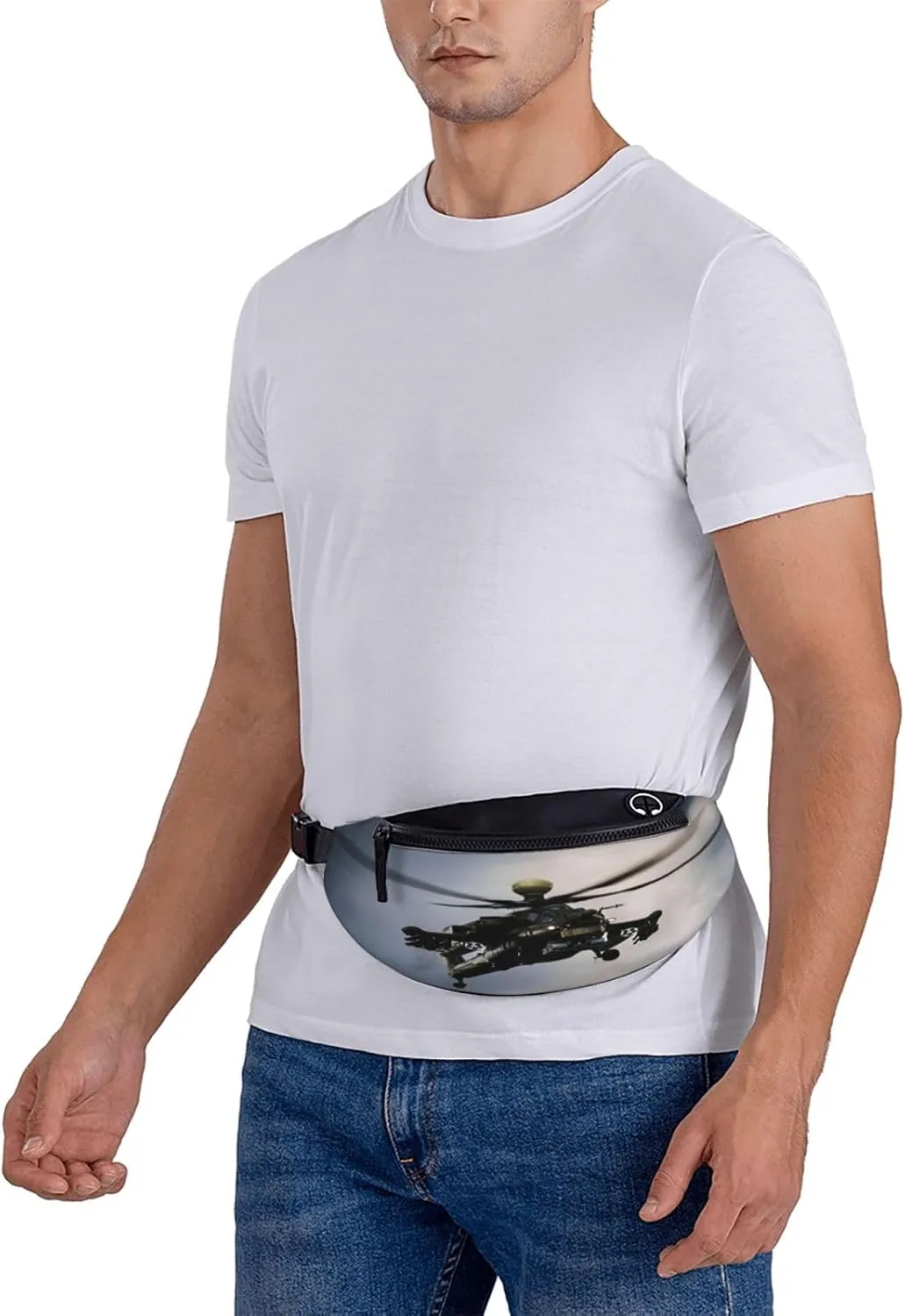 Helicopter Fanny Pack, Crossbody Waist Packs for Women Men Waist Bags with Adjustable Strap for Travel Running Hiking Sport