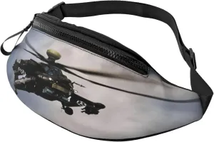 Helicopter Fanny Pack, Crossbody Waist Packs for Women Men Waist Bags with Adjustable Strap for Travel Running Hiking Sport