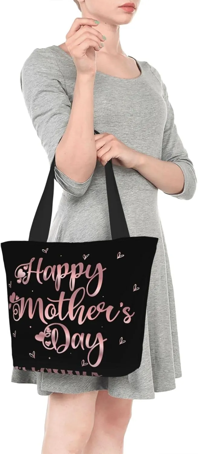 Here Today Gone Tomato Vegetarian Tote Bag for Women Lightweight Shopping Handbag Large Capacity Shoulder Bag