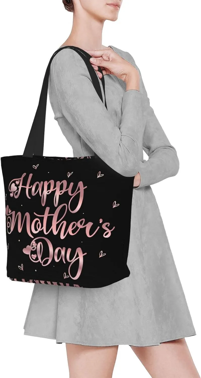 Here Today Gone Tomato Vegetarian Tote Bag for Women Lightweight Shopping Handbag Large Capacity Shoulder Bag