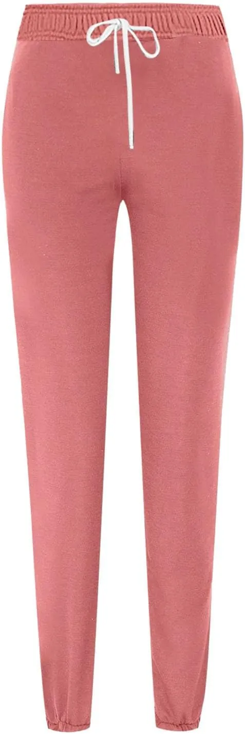 High Waist Sweatpants for Women with Pocket Jogging Pants Comfy Workout Joggers Outdoor Activities Lounge Trousers