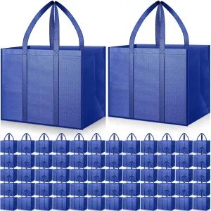 Hillban 30 Pack Reusable Grocery Bags Bulk Large Shopping Bags Washable Foldable Heavy Duty Totes Storage Bags with handles