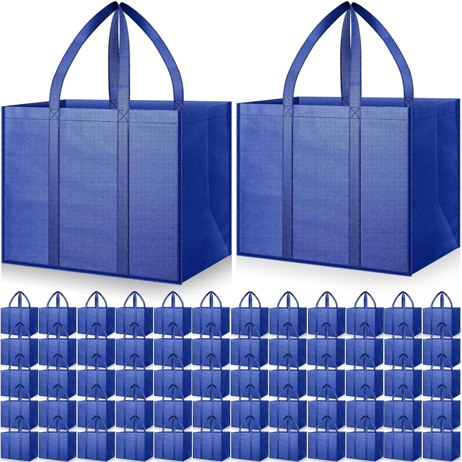 Hillban 30 Pack Reusable Grocery Bags Bulk Large Shopping Bags Washable Foldable Heavy Duty Totes Storage Bags with handles